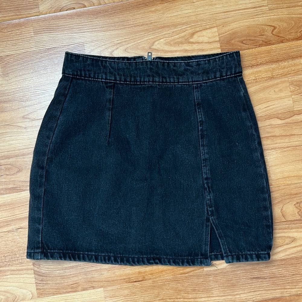 Black Denim Skirt